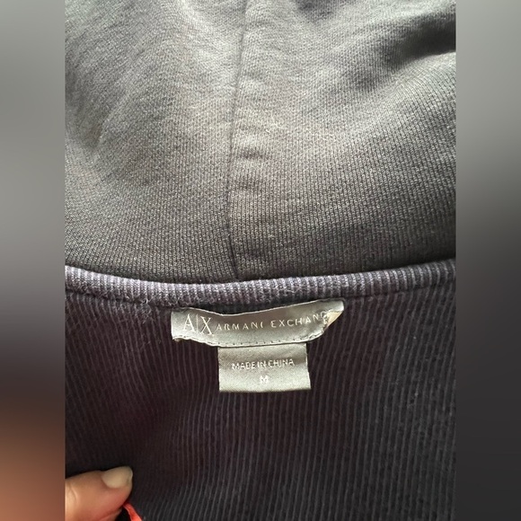 Armani Exchange Thick Jersey Hoodie Coat - Picture 4 of 15